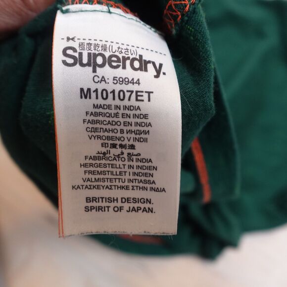 Superdry The Orange Label Tee Co. Men Small Logo T-Shirt Purple Green (Set of 2) - Picture 8 of 12